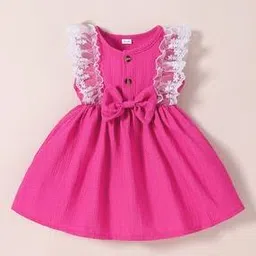 hopscotch Girls Fit & Flare Dress with Lace Details-picture-22