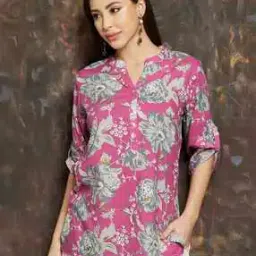 melange by lifestyle Women Floral Print Straight Tunic-picture-33