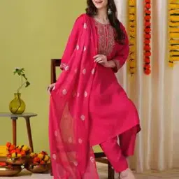 myrie Women Embroidered Straight Kurta Suit Set-picture-17