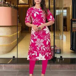 nyrika Women Floral Print Straight Kurti-picture-21