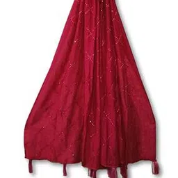 molcha by babita singh Women Embellished Dupatta with Tassels-picture-32