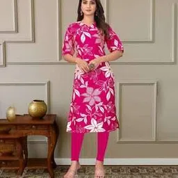 revangi Women Floral Print Straight Kurti-picture-37