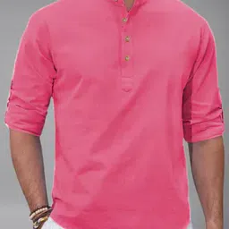 neonomad Men Mandarin-Collar Slim Fit Kurta-picture-14