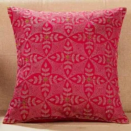 fabindia Embroidered Square-Shaped Cushion Cover image 1