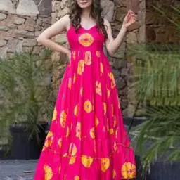 Women Printed Sweetheart Neck Fit & Flare Dress-image-86