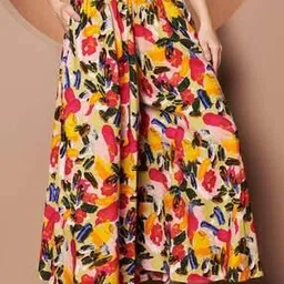 lookshine Women Abstract Flared Skirt-picture-22