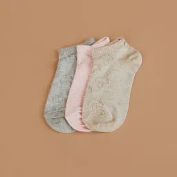 ginger by lifestyle Pack Of 3 Women Cotton Socks image 1