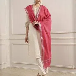 biba Women Embellished Dupatta with Zari Border-picture-44