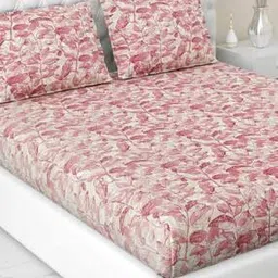 haus & kinder 150 TC Printed King-Size Bedsheet with Pillow Covers-picture-35