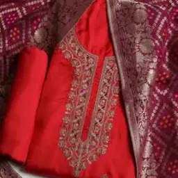 mbz.in by meena bazaar Women 3-Piece Embroidered Unstitched Dress Material-picture-35