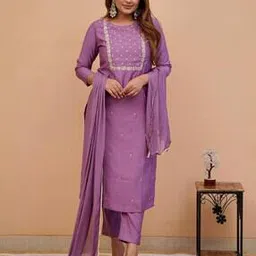 nyrika Women Embellished Straight Kurta Suit Set-picture-37