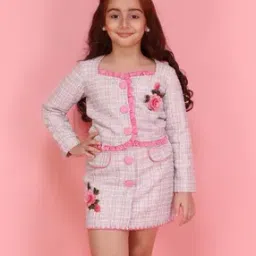 cutecumber Girls Checks Skirt with Top-picture-53