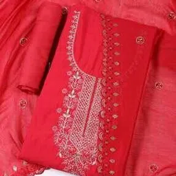 mbz.in by meena bazaar Women Embroidered 3-Piece Unstitched Dress Material-picture-28