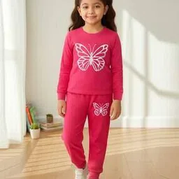 trampoline Girls Graphic Print Pants with Top Set-picture-46