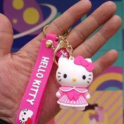 3D HelloKitty cartoon KeyChain With Silicone Belt-image-82