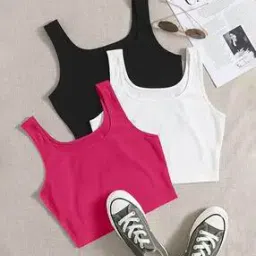 buda jeans co Women Pack of 3 Regular Fit Tank Top-picture-39