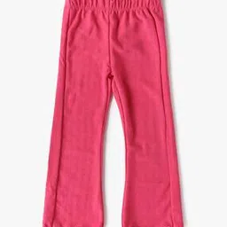 Girls Boot Cut Leggings with Lettuce Hem-image-0