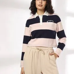 teamspirit Women Rugby Striped Boxy Fit Sweatshirt-picture-32