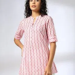 fusion Women Chevron Print A-Line Kurti-picture-44