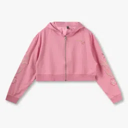 rio girls Girls Cropped Sweatshirt with Embroidery image 1