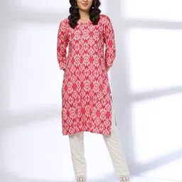 avaasa mix n' match Women Ikat Print Straight Kurta-picture-45