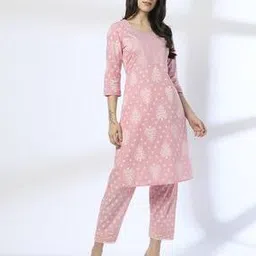 avaasa mix n' match Women Printed Straight Kurta & Pants Set-picture-16
