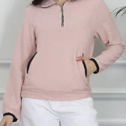 Shein Medium Length Full Sleeve Contrast Trim Detail Sweatshirt-picture-11