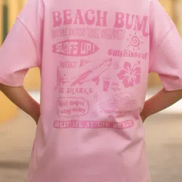 Shein Drop Shoulder Typographic Back Print Crew Tshirt image 1