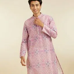 diwas by manyavar Men Floral Print Regular Fit Kurta-picture-19