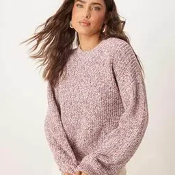 Crew-Neck Jumper in Twist Yarn-image-56