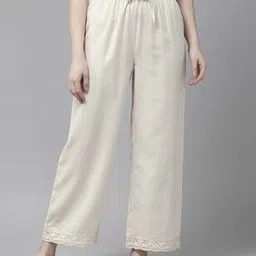 amira's indian ethnic wear Palazzos with Elasticated Drawstring Waist-picture-30