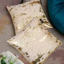 hosta homes Pack of 2 Foil Print Cushion covers 16" x 16"-picture-41