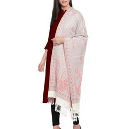 hk colours of fashion Paisley Woven Stole with Fringes-picture-38