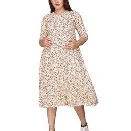 mamma's maternity Floral Print  A-line Dress-picture-51