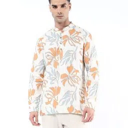 samav Big Tropical Print Cotton Short Kurta-picture-53