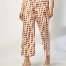 avaasa mix n' match Women Chevrons Print Straight Pants-picture-31