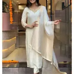 vaidehi fashion Women Embroidered Straight A-Line Set-picture-20