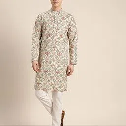 sojanya Paisley Print Long Kurta with Insert Pockets-picture-19