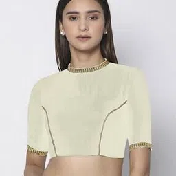 rene High-Neck Back-Open Blouse-picture-23