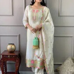 18india Women Embroidery Straight Kurta Set-picture-51