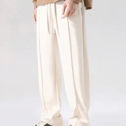 hivora Men Straight Track Pants with Drawstring Waist image 1
