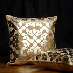 hosta homes Pack of 2 Metallic Print Cushion Covers 16"x 16"-picture-19