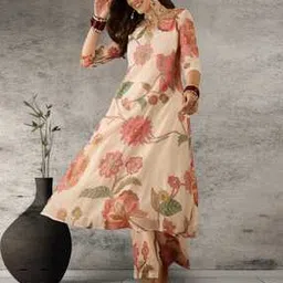 nyrika Floral Print A-Line Kurta Set-picture-23