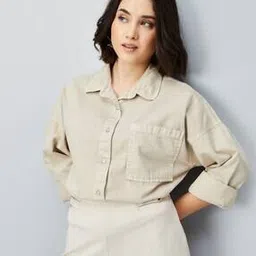 Women Cotton Oversized Shirt-image-35