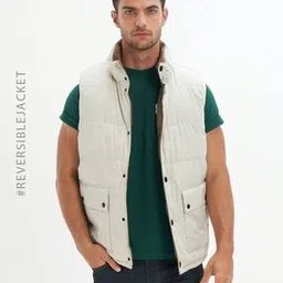american eagle Men Zip-Front Regular Fit Gilet-picture-24
