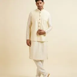 manyavar Men Embroidered Nehru Jacket with Button-Closure-picture-38