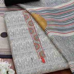 soch Women Geometric Print 3-Piece Unstitched Dress Material-picture-7