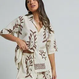 hivora Women Printed Shirt & Shorts Co-Ord Set-picture-43