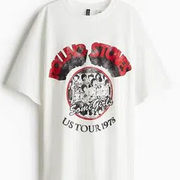 h&m Women Oversized Fit Round Neck T-shirt -picture-49