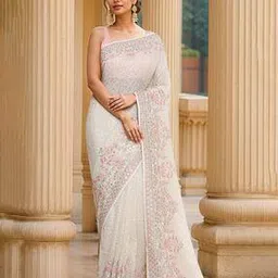 soch Woven Saree with Flower Embroidery-picture-17